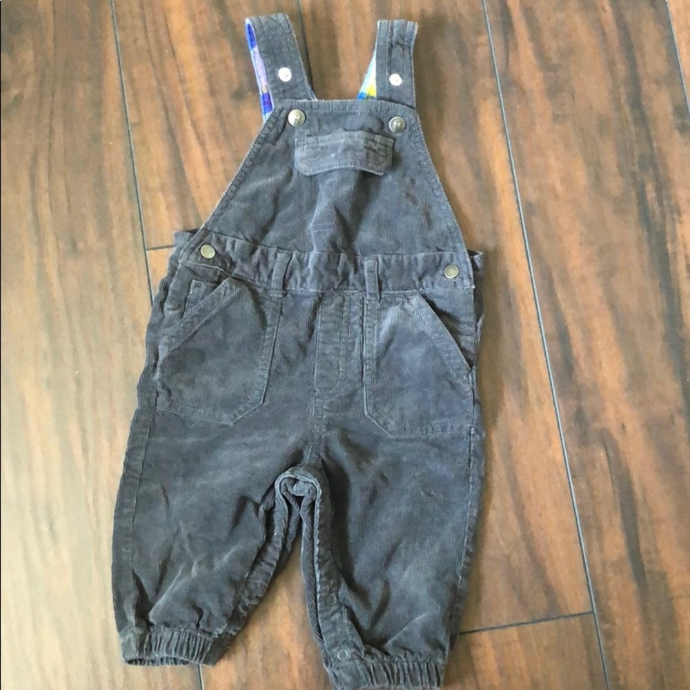 Grey corduroy overalls. Gymboree Sz 6-12mos